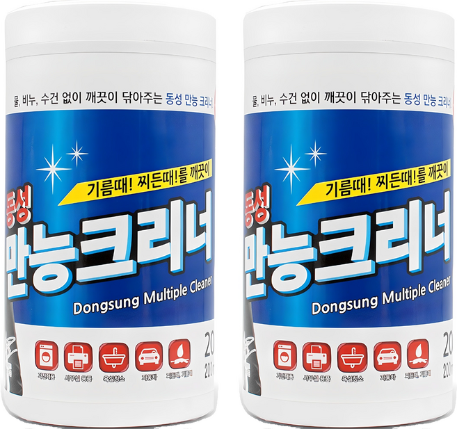 홈인더스트리 동성 만능크리너 200p 본품통 대용량, 2개