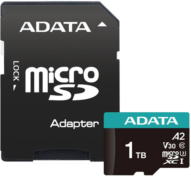 ADATA 威剛 Premier Pro microSDXC UHS-I U3 A2 V30 記憶卡 附轉卡, 1TB, 1組