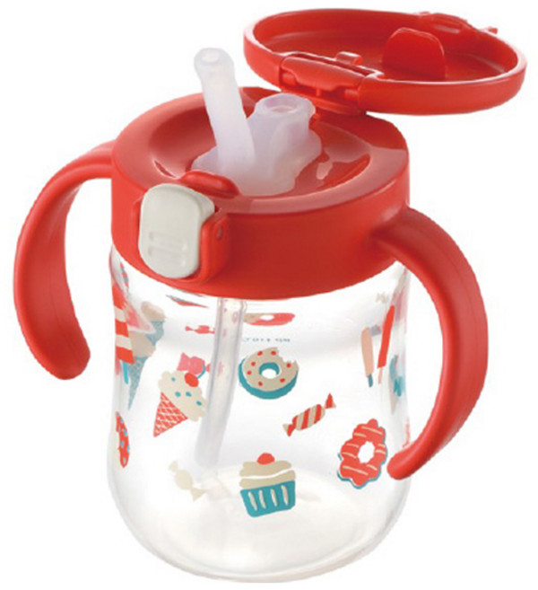 릿첼 TLI SD 빨대컵, 200ml, 1개, 체리레드