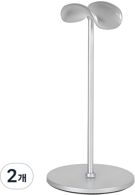 SKY 웰 알루미늄 헤드폰 스탠드 거치대, SKY-HDH1, 실버, 2개