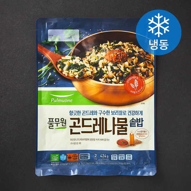 풀무원 곤드레나물 솥밥 200g x 2개 + 소스 12g x 2개 (냉동), 424g, 1개