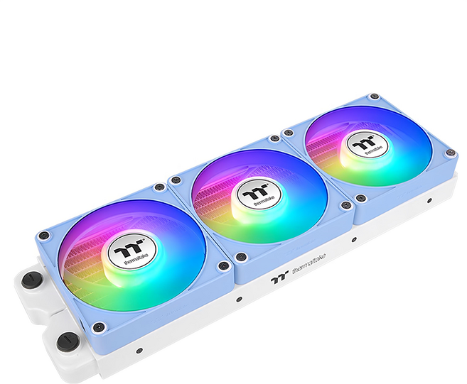 thermaltake 曜越 CT120 EX ARGB 正轉 磁吸快接散熱器 3個, CL-F196-PL12BU-A, 繡球花藍, 1組