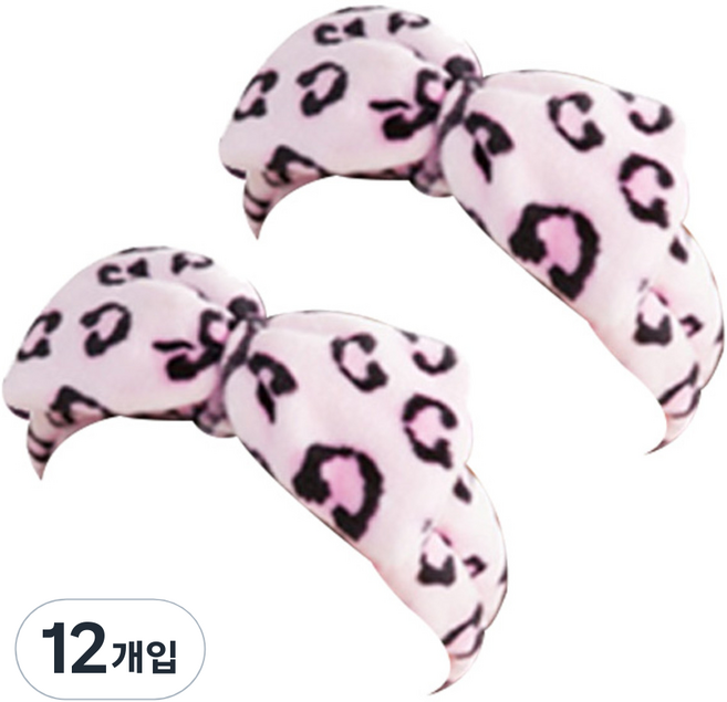 더자카 러블리 패턴 리본 머리띠, Y377LBBI234, 12개