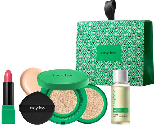 이지듀 기미쿠션 선물세트, 1세트, 립스틱 + 쿠션 + 클렌징 오일