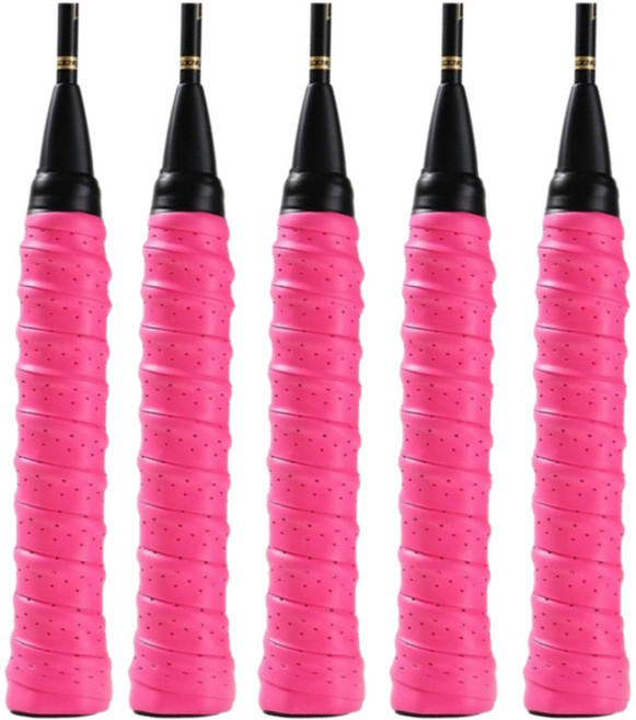 배드민턴라켓 쿠션 그립, 핑크, 5개