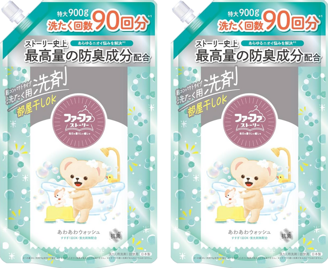 FaFa FREE& 繪本系列 麝香洗衣精補充包, 900g, 2包