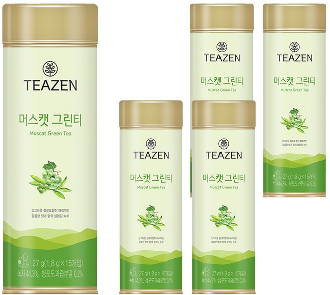 티젠 머스캣그린티, 1.8g, 5개, 15개입