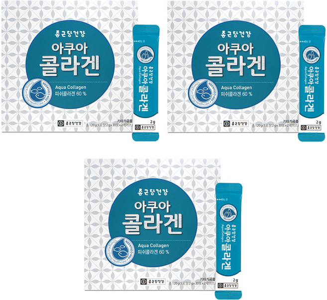 종근당건강 아쿠아 콜라겐, 120g, 3개