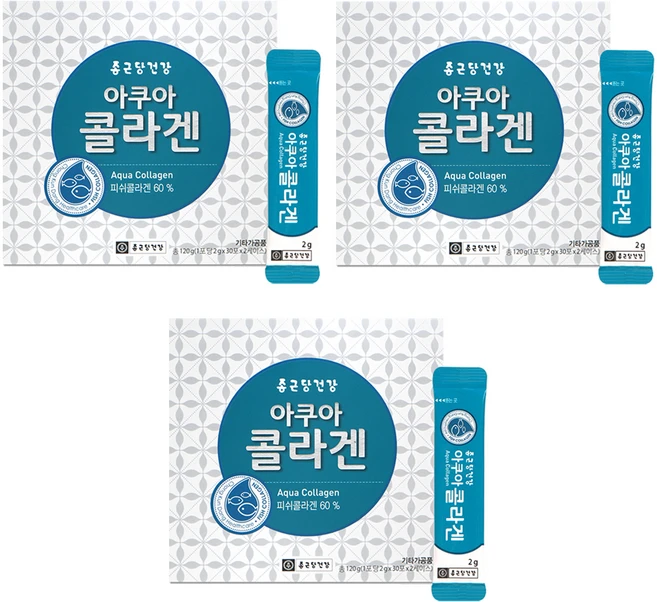 종근당건강 아쿠아 콜라겐, 120g, 3개 - 쿠팡