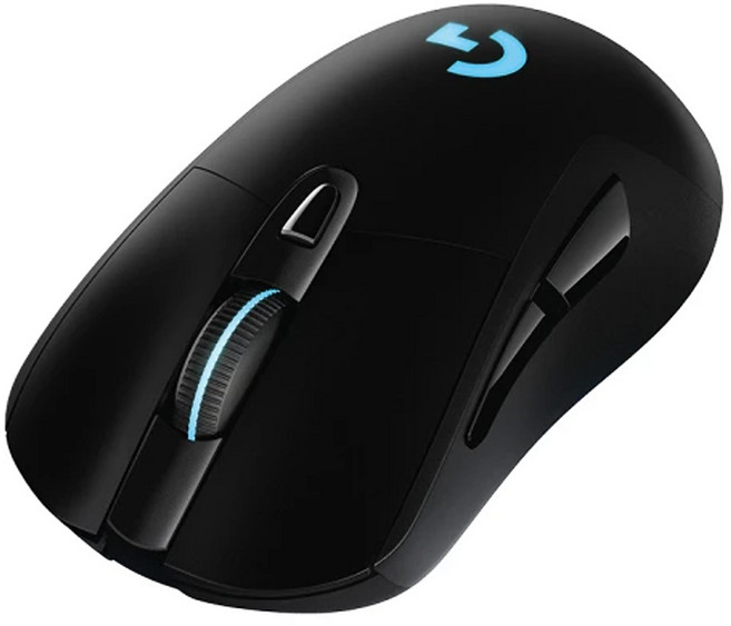 logitech G 羅技G G703無線電競滑鼠 符合人體工學設計 LIGHTSPEED無線技術 橡膠握把, MR0080, 黑色