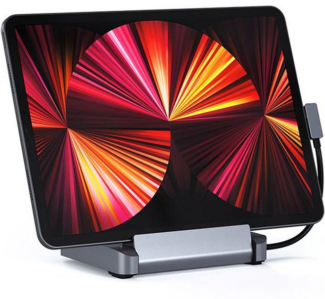 사테치 C타입 6in1 4K HDMI 알루미늄 태블릿 PC 스탠드 멀티 USB 허브 ST-TCSHIPM, Space gray, 1개