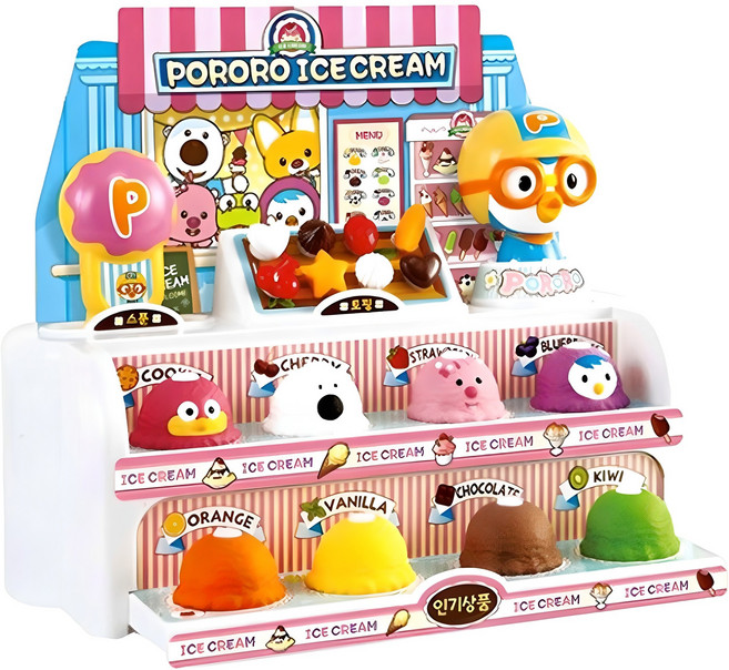 뽀로로 아이스크림 가게 놀이, 혼합색상, 1세트