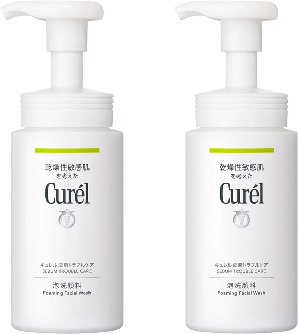 Curel 珂潤 潤浸保濕洗顏慕絲 控油, 150ml, 2瓶