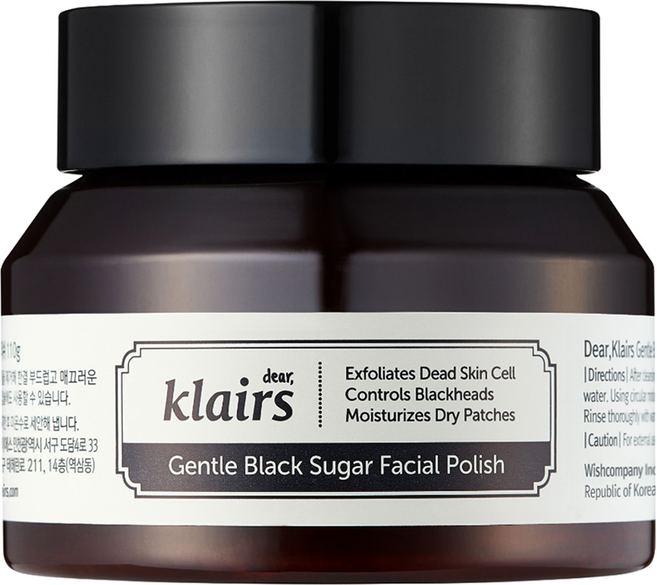 클레어스 젠틀 블랙 슈거 페이셜 폴리쉬 스크럽, 110g, 1개
