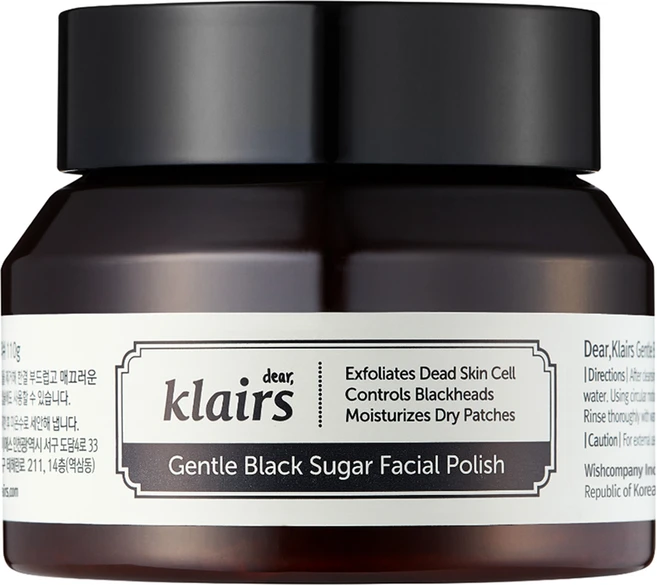 클레어스 젠틀 블랙 슈거 페이셜 폴리쉬 스크럽, 110g, 1개 - 쿠팡