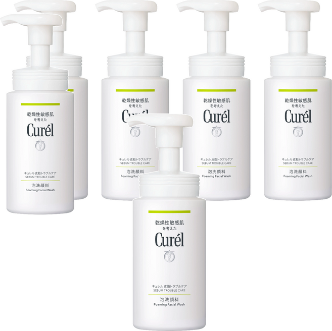 Curel 珂潤 潤浸保濕洗顏慕絲 控油, 150ml, 6瓶