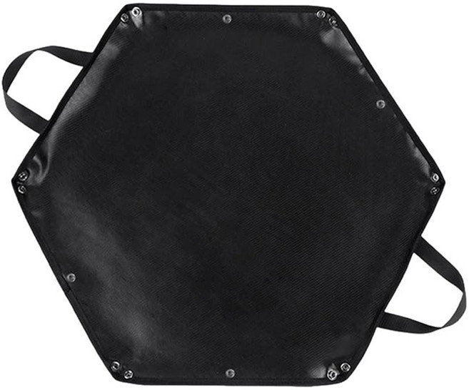 上手家居 矽膠 六角形防火墊 耐高溫 耐磨抗撕裂 附贈收納袋, 黑色, 1個