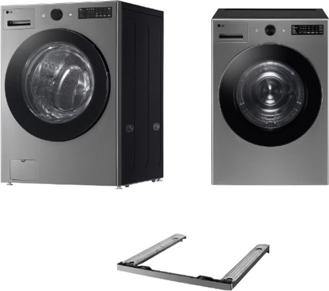 LG전자 트롬 오브제컬렉션 드럼세탁기 + 건조기 + 키트 세트 KFG19VN-8VN 19kg + 18kg 세탁기 방문설치, 모던 스테인리스