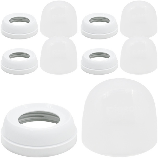 pigeon 貝親 實感哺乳奶瓶防護罩, 白色, 5組