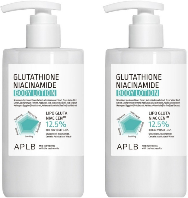 APLB 穀胱甘肽菸鹼醯胺身體乳液, 300ml, 2瓶