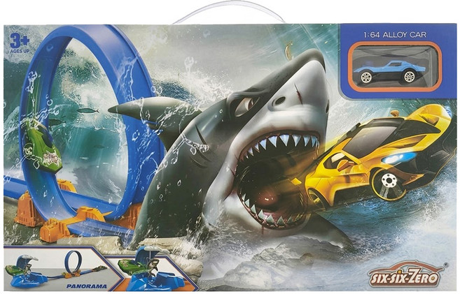 PLAYFUL TOYS 頑玩具 鯊魚軌道車組, 混和顏色, 1套