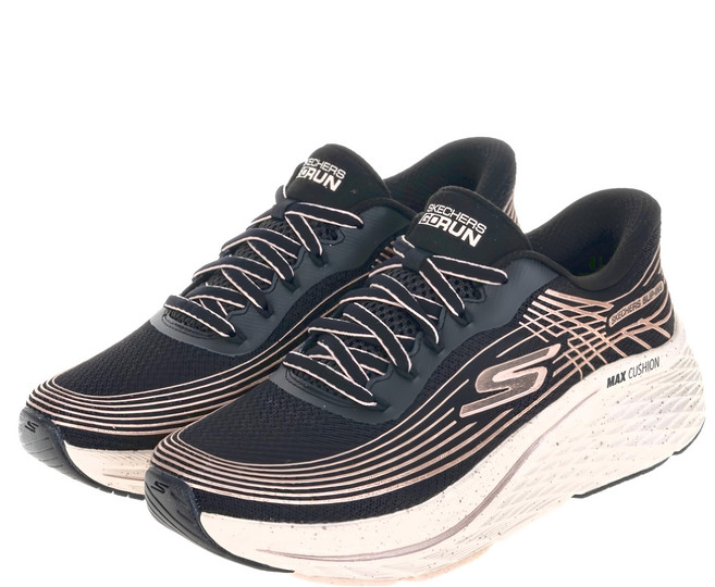 SKECHERS 女款 瞬穿舒適科技 GO RUN MAX CUSHIONING ELITE 2.0 D楦慢跑鞋 129646BKRG