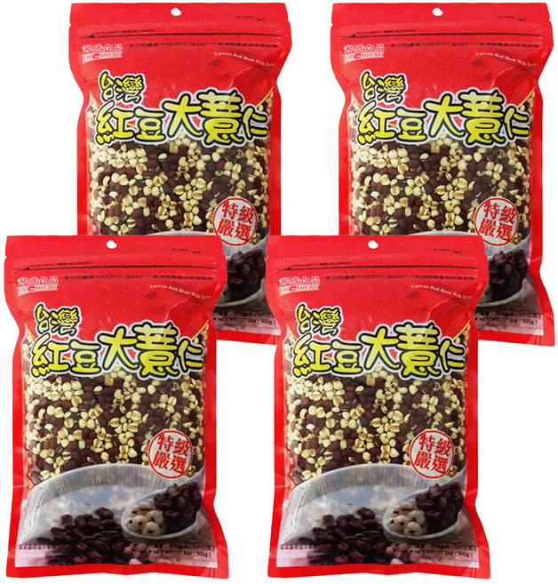 CHI-SHENG 耆盛食品 紅豆大薏仁, 500g, 4包