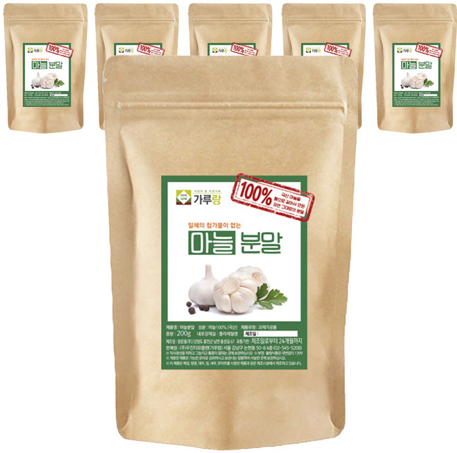 가루랑 마늘 분말, 200g, 6개