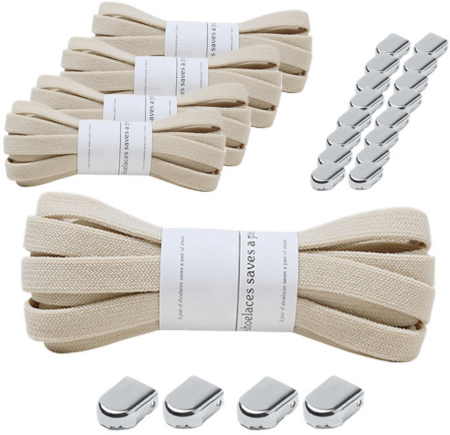 엘쏘 간편한 매듭없는 스판 탄성 버클 신발끈