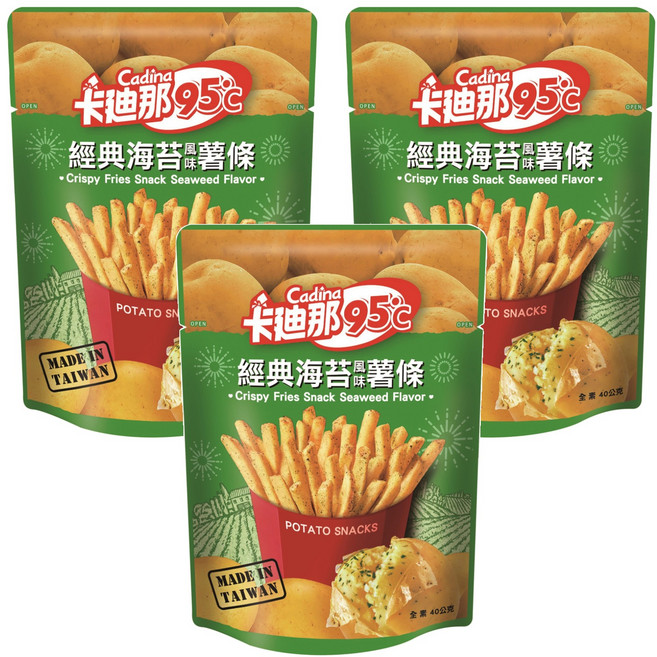 Cadina 卡迪那 95℃ 北海道風味薯條, 3包, 40g