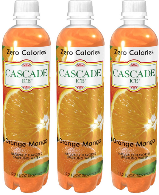 캐스케이드 스파클링 오렌지 망고에이드, 509ml, 3개