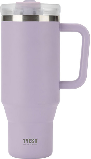 TYESO 泰碩 304不鏽鋼手提雙飲冰霸杯 TS-8866, 900ml, 1個, 紫色