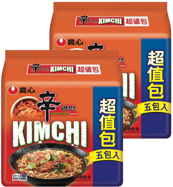 NONGSHIM 農心 辛拉麵 辛辣白菜風味拉麵 120g, 10包