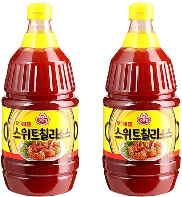 오뚜기 오쉐프 스위트 칠리소스, 2.1kg, 2개