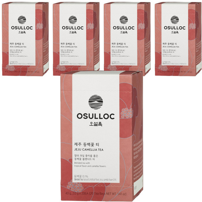 오설록 제주 동백꽃 티백, 2g, 20개입, 5개