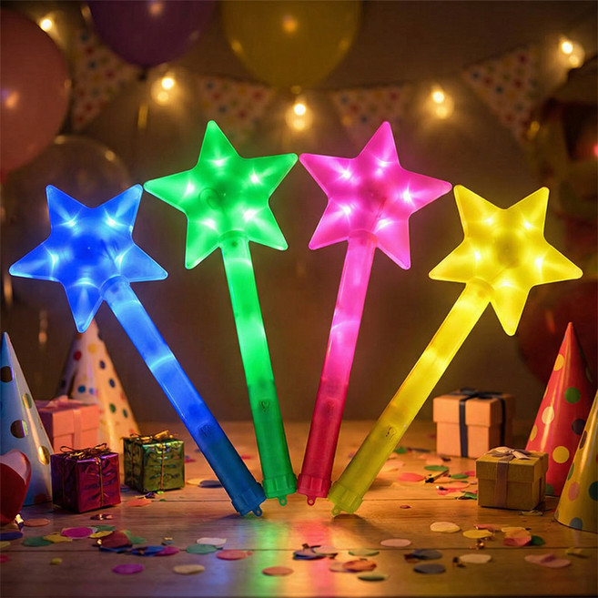 마메 LED 왕 별 야광봉, 랜덤 발송, 1세트