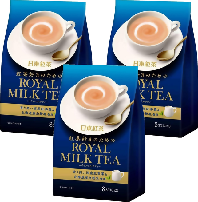 日東紅茶 皇家奶茶, 3袋, 8包, 14g