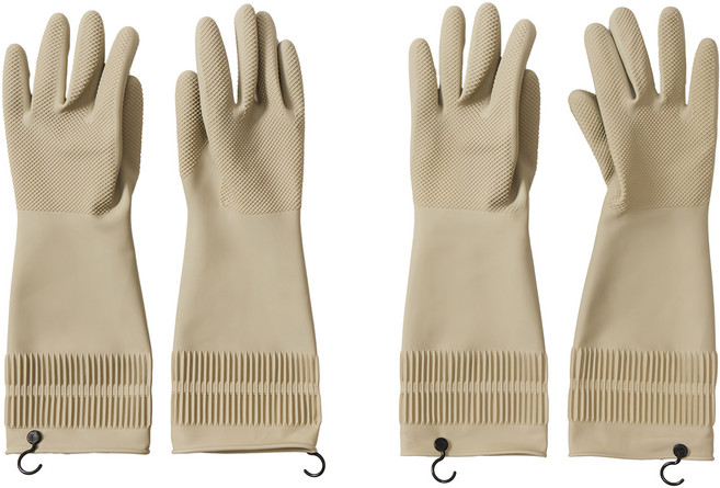 JAJU 고무장갑 36cm, 라이트베이지, FREE(one size), 2세트