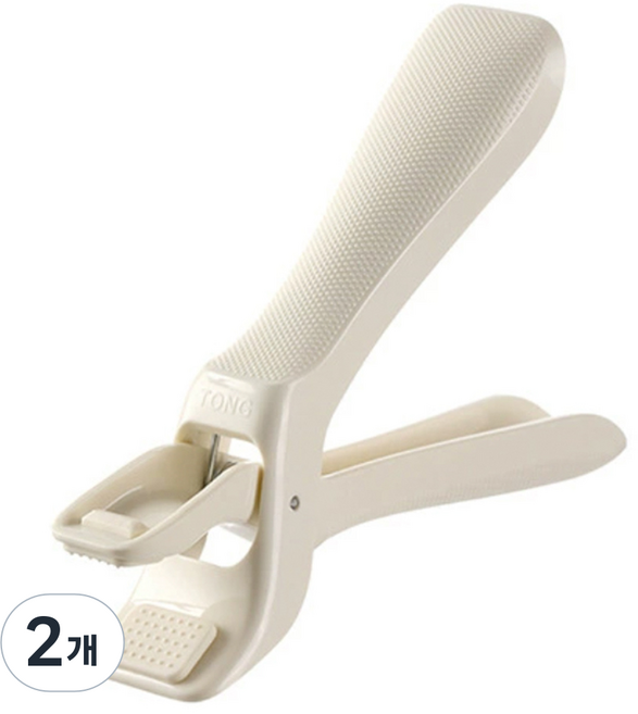 코지웰 주방 실리콘 손잡이 냄비집게, 화이트, 2개