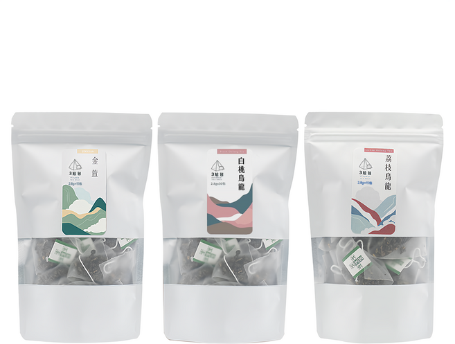 SAN GA 三尬包 果香特調及原茶組合包 白桃烏龍+荔枝烏龍+金萱, 2.8g, 45入, 1組
