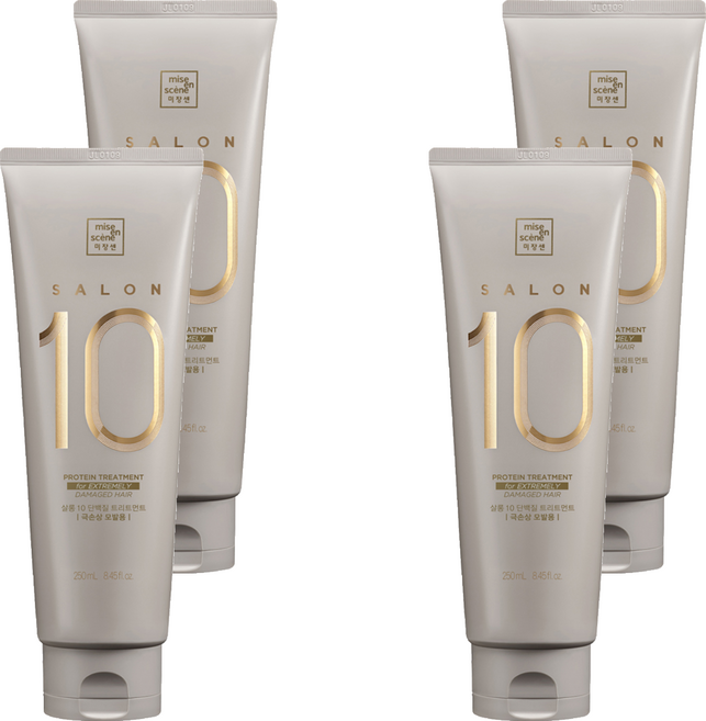 mise en scene 魅尚萱 Salon 10 蛋白質護髮素 極度受損髮質適用, 250ml, 4個