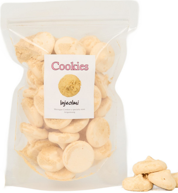 아리감성 인절미 머랭쿠키 지퍼팩형, 1개, 고소한 인절미 700ml, 70g