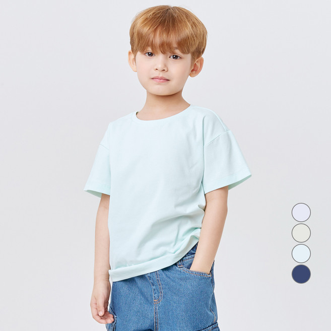 롤리트리 아동용 소로나 여름 반팔 기본 티셔츠