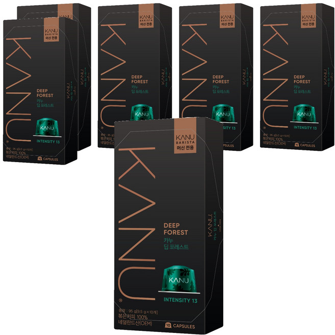 카누 바리스타 머신 전용 캡슐커피 딥포레스트, 9.5g, 10개입, 6개