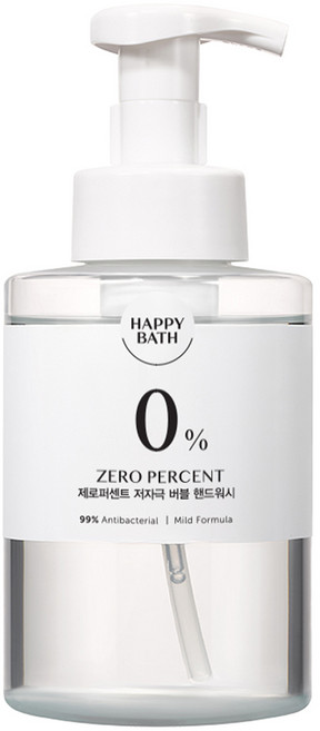 해피바스 제로퍼센트 저자극 버블 핸드워시, 1개, 500ml