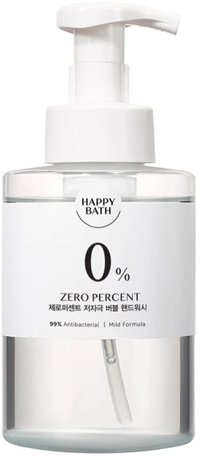 해피바스 제로퍼센트 버블 핸드워시 무향, 500ml, 1개 - 쿠팡