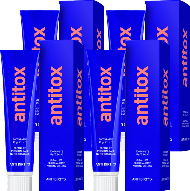 안티톡스 치약, 90g, 4개