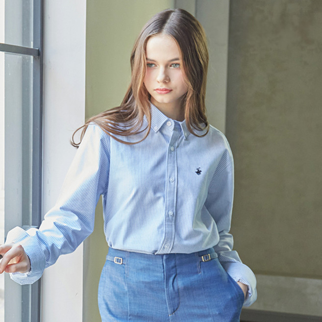 비버리힐스폴로클럽 여성용 헤리티지 라인 패턴 셔츠