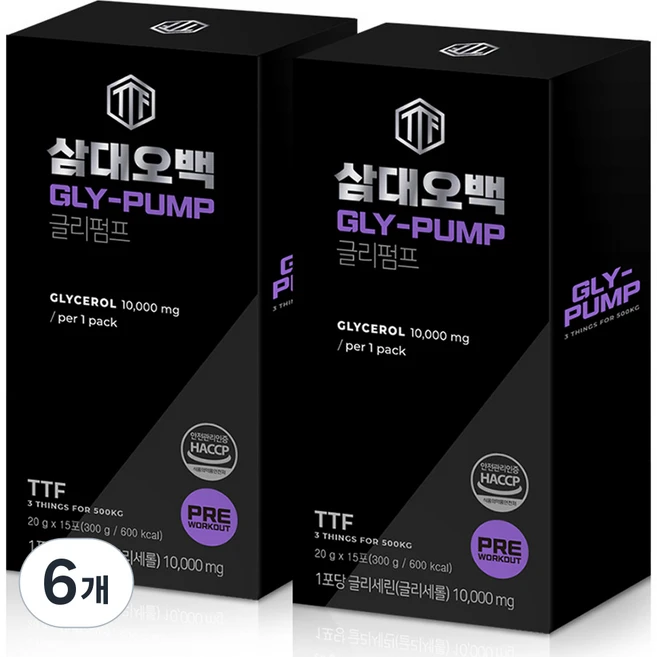 삼대오백 글리펌프 헬스보충제 15p, 300g, 6개 - 쿠팡