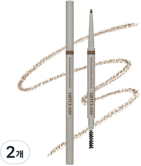 투쿨포스쿨 브로우 디자이닝 슬림 펜슬, 3호 밀크 브라운, 2개 - 쿠팡